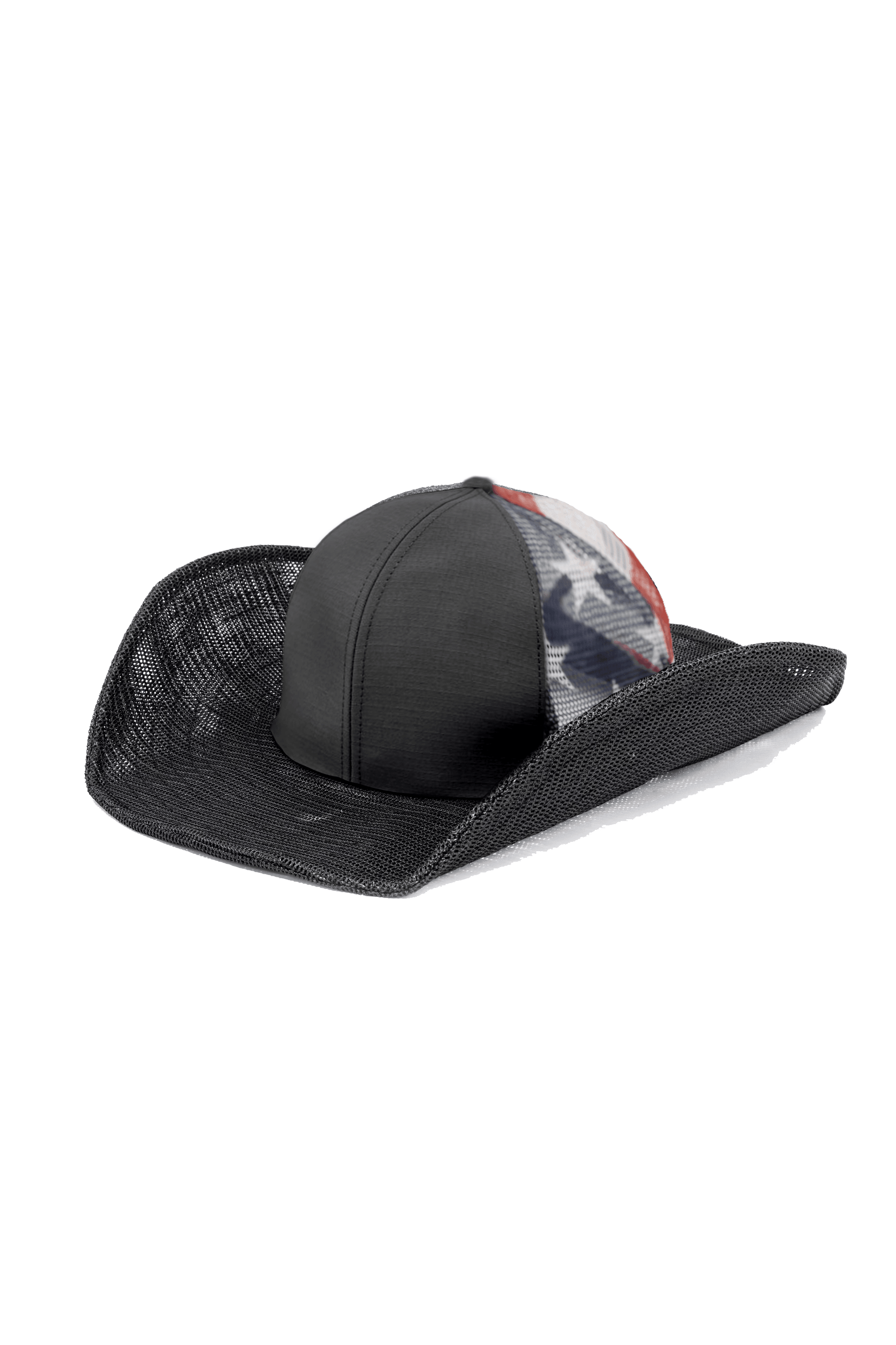 BLACK USA MESH COWBOY SNAPBACK: 6 PANEL - CUSTOM – Cowboy  display picture 2