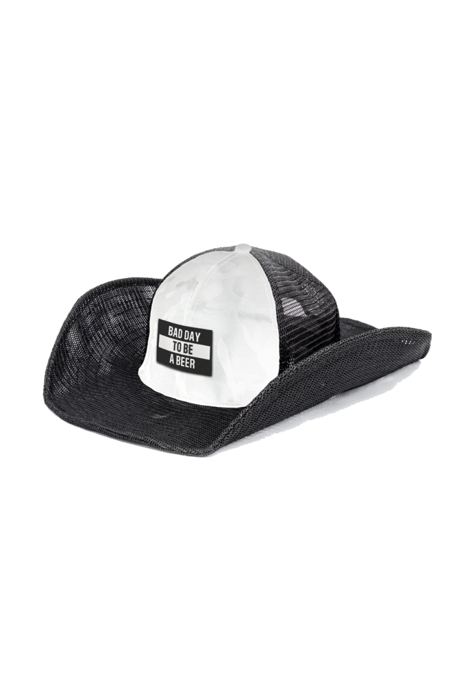 BAD DAY TO BE A BEER (BLACK) COWBOY SNAPBACK: 6 PANEL