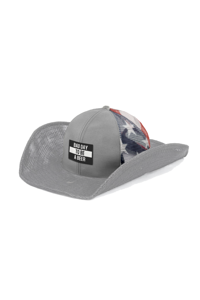BAD DAY TO BE A BEER (BLACK) COWBOY SNAPBACK: 6 PANEL
