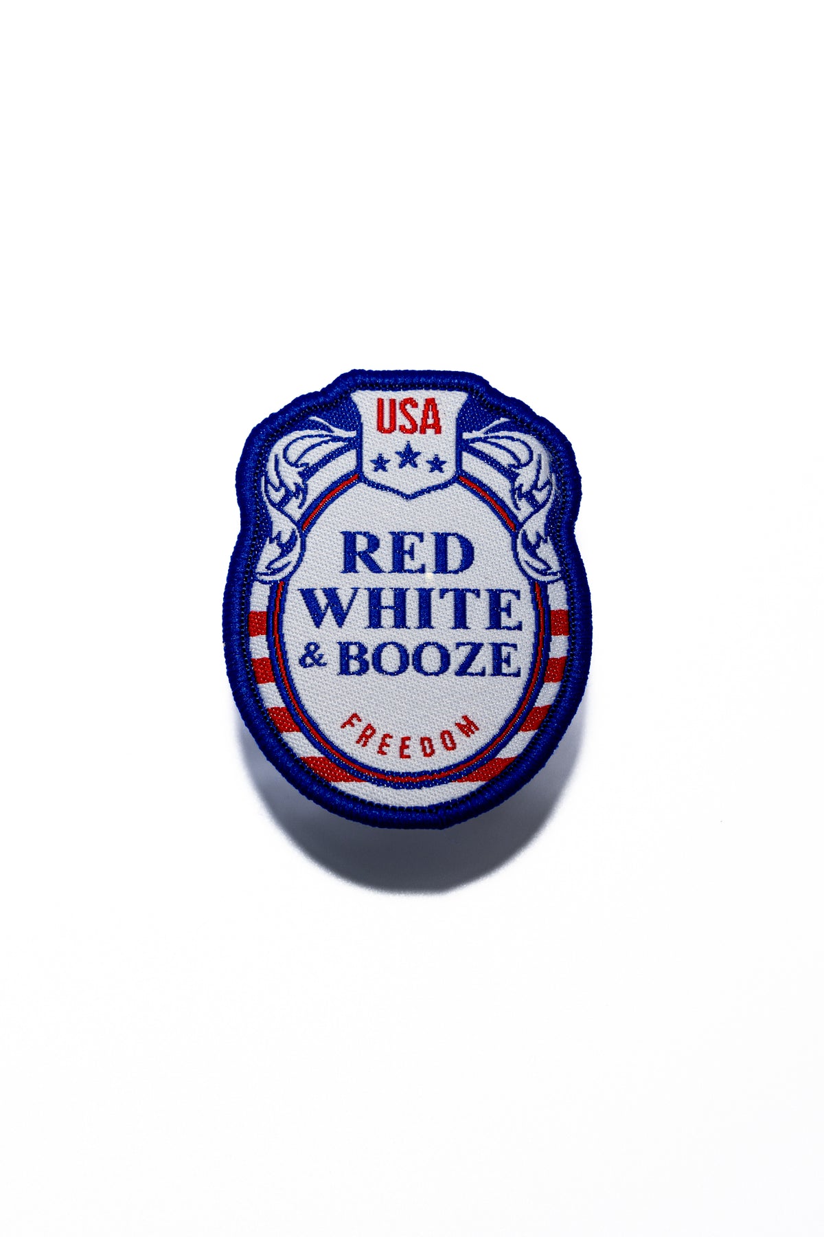 RED WHITE & BOOZE COWBOY SNAPBACK: 6 PANEL