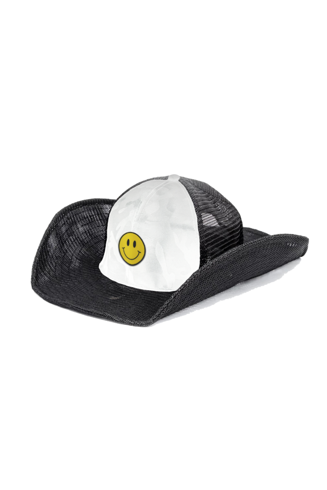 SMILEY FACE COWBOY SNAPBACK: 6 PANEL