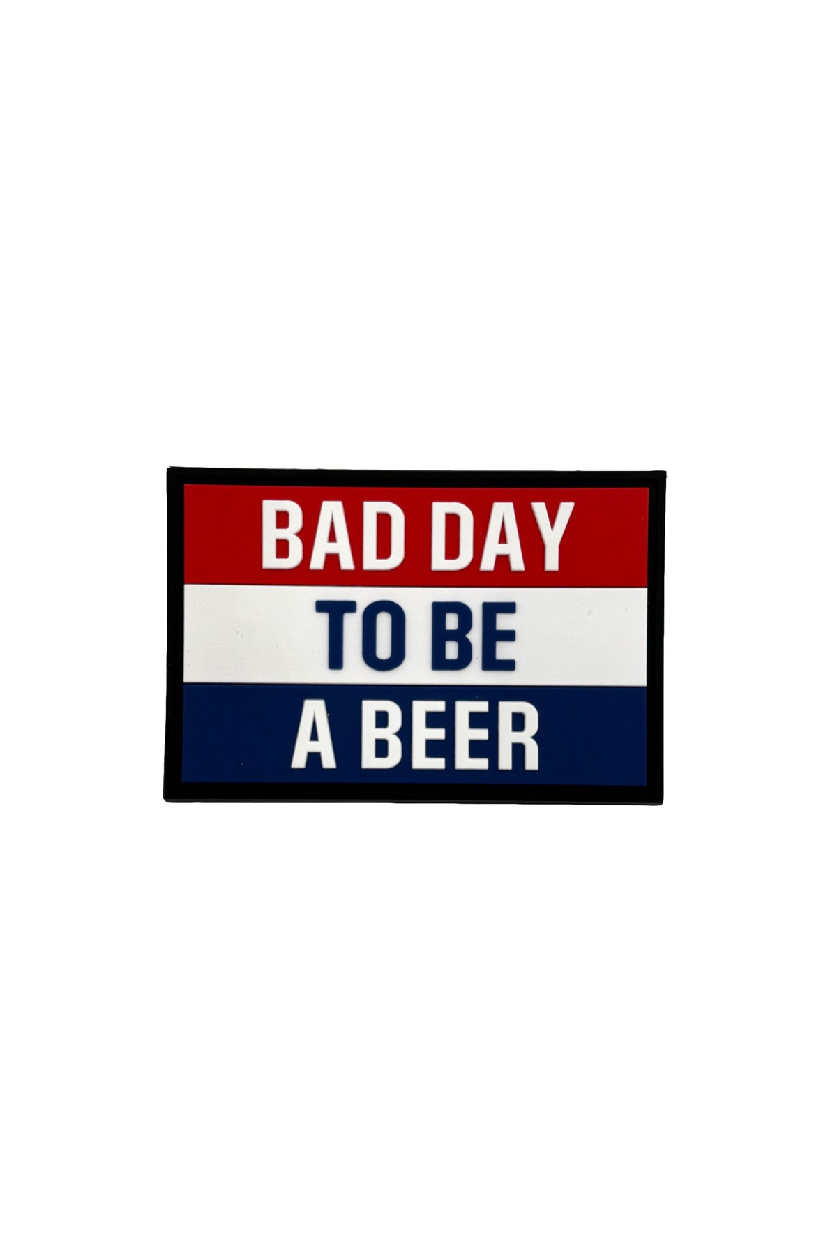 BAD DAY TO BE A BEER (RED, WHITE & BLUE) COWBOY SNAPBACK: 6 PANEL