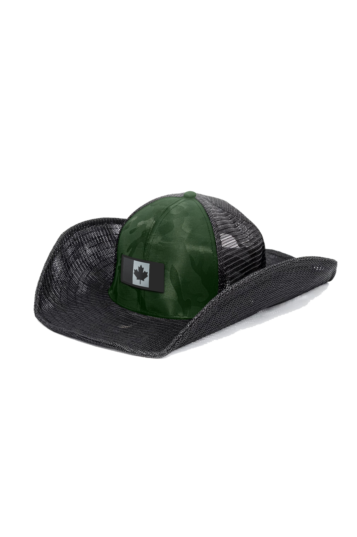 CANADA FLAG: BLACK AND GRAY COWBOY SNAPBACK: 6 PANEL
