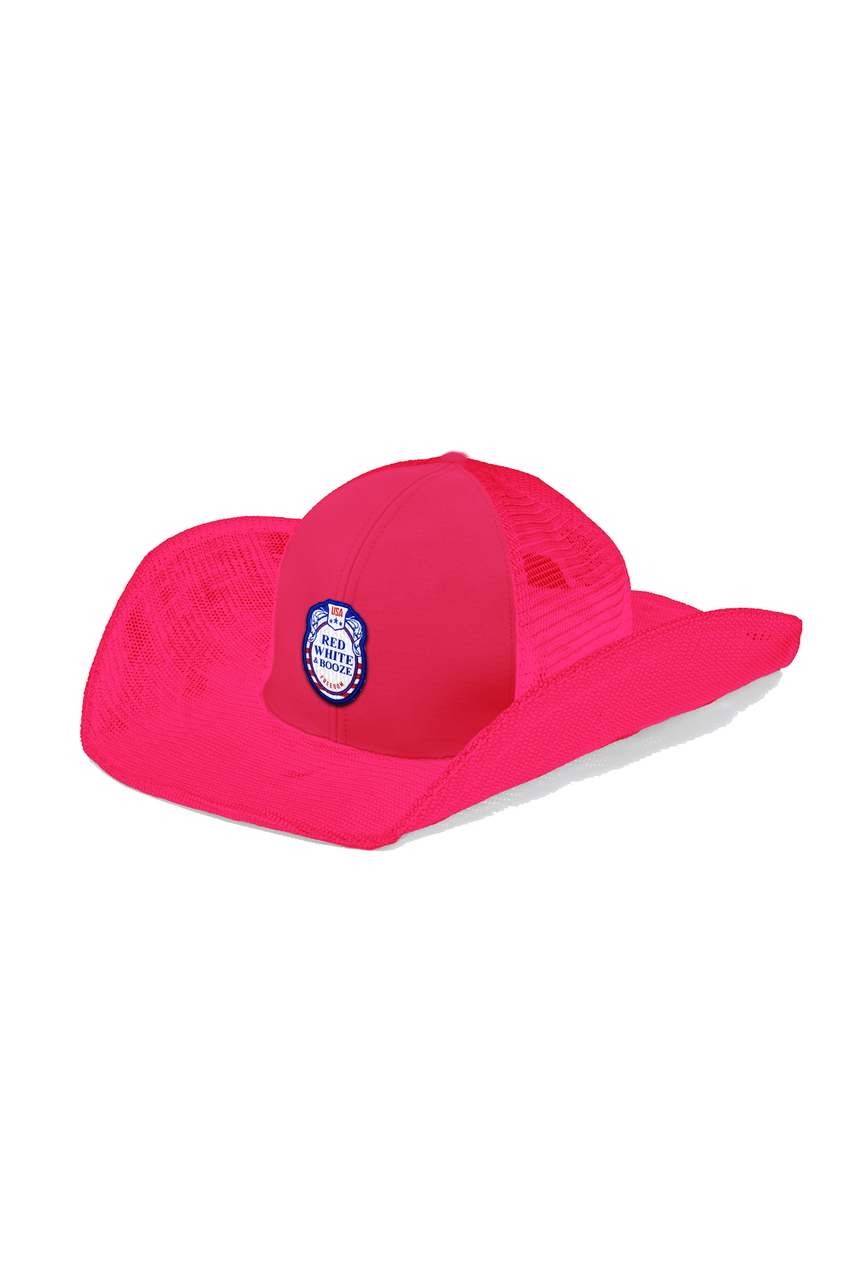 RED WHITE & BOOZE COWBOY SNAPBACK: 6 PANEL