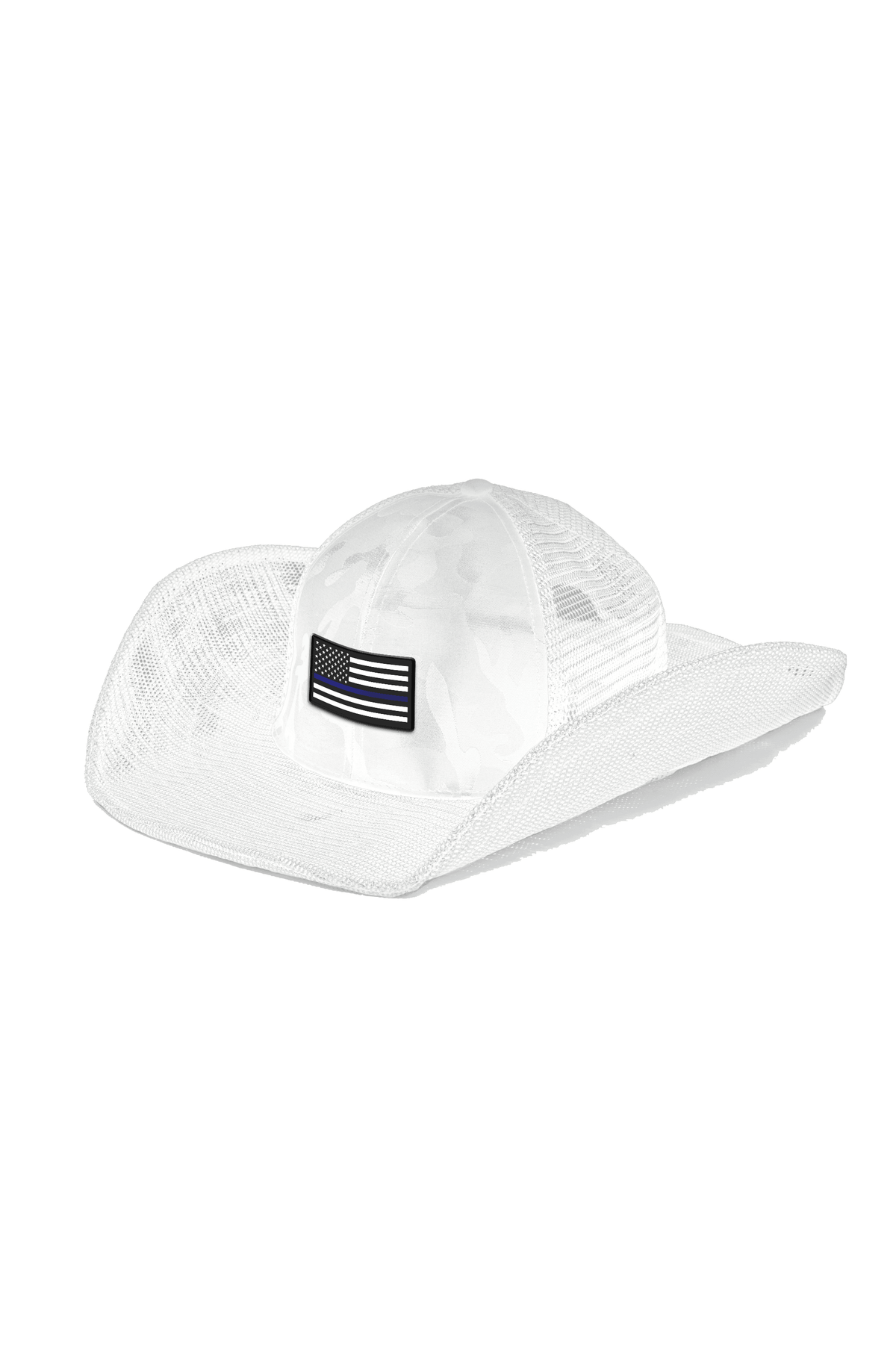 USA FLAG: THIN BLUE LINE COWBOY SNAPBACK: 6 PANEL