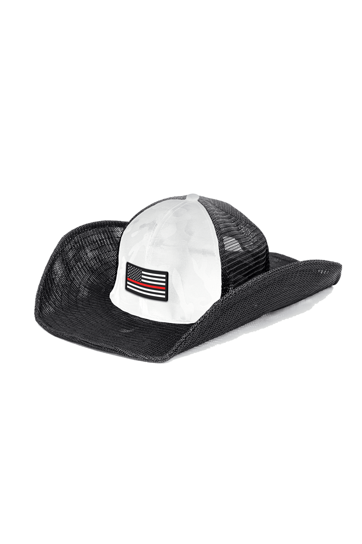 USA FLAG: THIN RED LINE COWBOY SNAPBACK: 6 PANEL