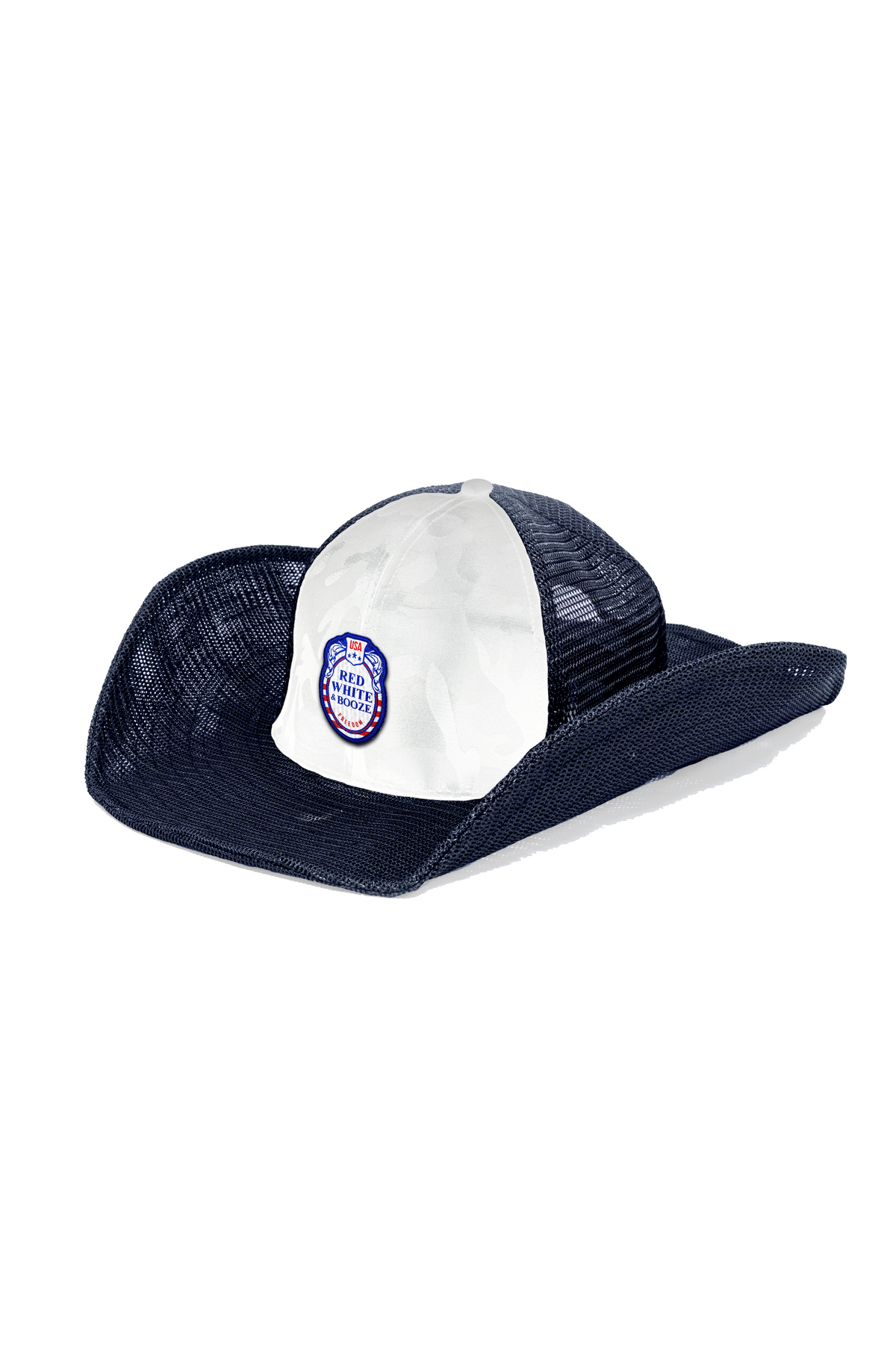 RED WHITE & BOOZE COWBOY SNAPBACK: 6 PANEL