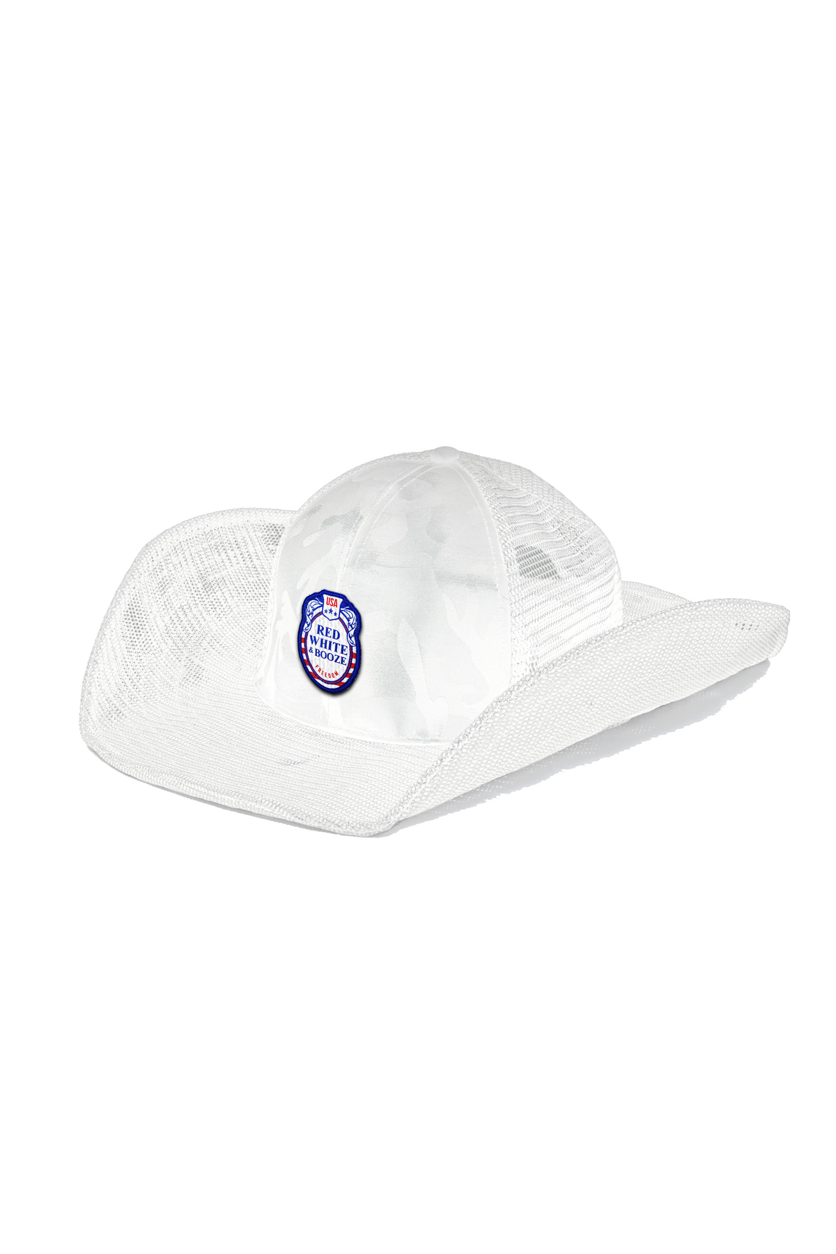 RED WHITE & BOOZE COWBOY SNAPBACK: 6 PANEL